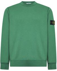 Stone Island - Malachite Organic Cotton Crewneck Sweatshirt - Lyst