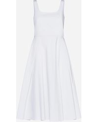 Blanca Vita - Aesculus Cotton-blend Midi Dress - Lyst