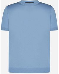Tagliatore - Knit Cotton T-shirt - Lyst
