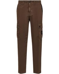 Stone Island - Shadow Brushed Organic Cotton Canvas Cargo Trousers - Lyst