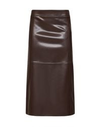 Max Mara - Dark Coated Jersey Smmcrisma Midi Skirt - Lyst
