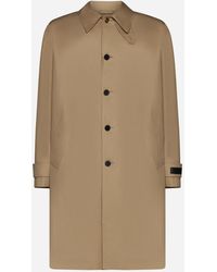 Versace - Back Barocco Print Cotton Trench Coat - Lyst