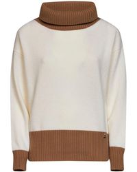 Herno - Milky Color-Block Wool Turtleneck Sweater - Lyst