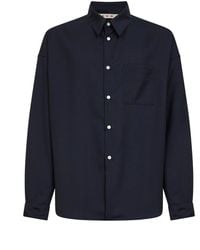 Marni - Dark Tropical Wool Long-Sleeved Shirt - Lyst