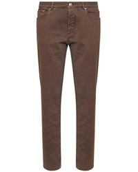 Brunello Cucinelli - Hazelnut Lightweight Garment-Dyed Comfort Denim Traditional Fit Jeans - Lyst