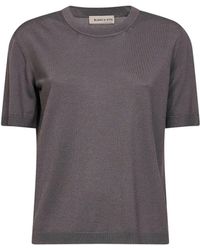Blanca Vita - Viscose Blend Crewneck Sweater<Br - Lyst
