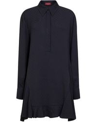 Gucci - Dark Jacquard Silk Blend Mini Shirt Dress - Lyst