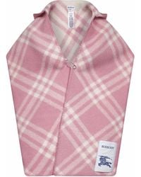 Burberry - Vintage Check Wool Hooded Scarf - Lyst