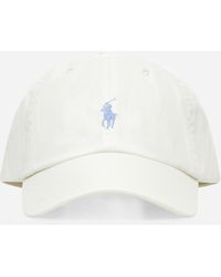 Polo Ralph Lauren - Beige Cotton Embroidered Cap - Lyst