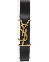 Saint Laurent - Opyum Ysl Vegan Leather Bracelet - Lyst