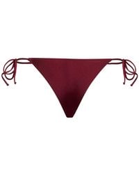MC2 Saint Barth - Burgundy Glossy Lycra Marielle Plate Brazilian Bikini Bottom - Lyst