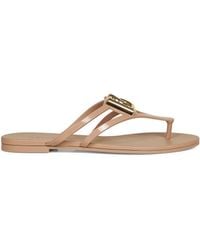 Dolce & Gabbana - Powder Rubber Logo Thong Sandals - Lyst