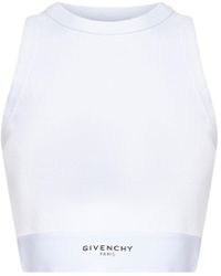 Givenchy - Ribbed Stretch Cotton Cropped Tank Top - Lyst