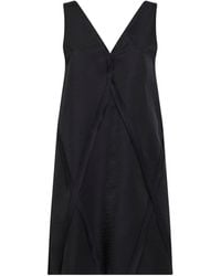MM6 by Maison Margiela - Cupro Blend V-Neck Midi Dress - Lyst
