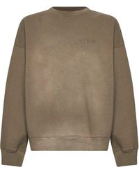 Golden Goose - Bleached-Effect Cotton Embroidered Sweatshirt - Lyst
