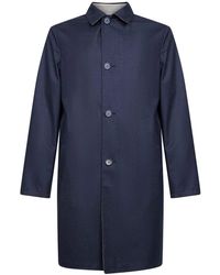 D 40 - Two-Tone Reversible Single-Breasted Coat - Lyst