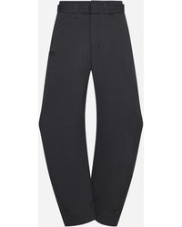 Lemaire - Belted Cotton Trousers - Lyst