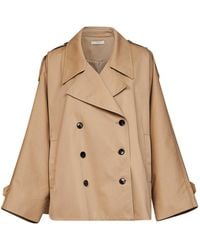 Co. - Camel Tton Twill Dolman Cropped Trench At - Lyst