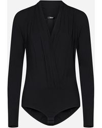 Versace - Draped Georgette Bodysuit - Lyst