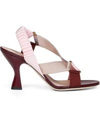 Fendi - Sandals Colibrì Iconic Burgundy Leather - Lyst