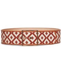 Max Mara - Wide Raffia-Effect Belt - Lyst