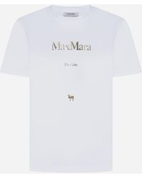 Max Mara - Quieto Logo Cotton T-shirt - Lyst