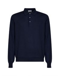 D 40 - Virgin Wool Knit Long-Sleeved Polo Shirt - Lyst
