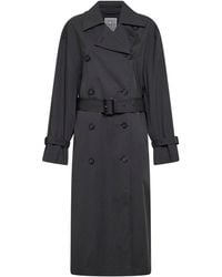 TOTEME - Washed Crisp Cotton Blend Double-Breasted Trench Coat - Lyst