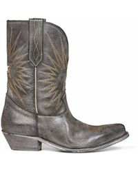 Golden Goose - Leather Wish Star Low Boots With Star - Lyst