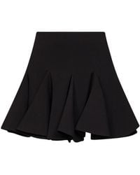 Des Phemmes - Stretch Crêpe Flared Mini Skirt - Lyst