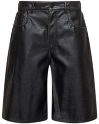MM6 by Maison Margiela - Faux Leather Bermuda Shorts - Lyst