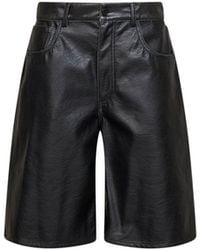 MM6 by Maison Margiela - Faux Leather Bermuda Shorts - Lyst