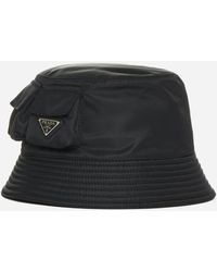 Prada - Triangle-Logo Bucket Hat - Lyst