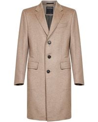 ZEGNA - Oasi Cashmere Beaver Single-Breasted Coat - Lyst