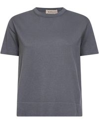Blanca Vita - Plain Stitch Knit Cotton T-Shirt - Lyst