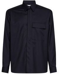 D 40 - Dark Virgin Wool Overshirt - Lyst