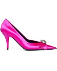 Balenciaga - Fuchsia Satin Avenue Palazzo 90Mm Pumps - Lyst