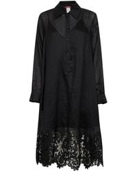 Max Mara - Embroidered Ramie Gauze Mstmela Midi Shirt Dress - Lyst