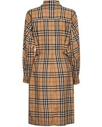 slim fit dress slacks Burberry Wool Logo Nova Check Pleated Mini Dress Beige main image 0