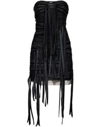 The Attico - Tulle Bustier Mini Dress With Tapes Detail - Lyst