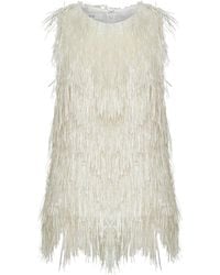 Co. - Pearl Metallic Fringed Racerback Tank Top - Lyst