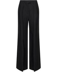 Brunello Cucinelli - Fluid Twill Sartorial Wide Trousers - Lyst