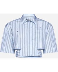 Jacquemus - Bari Striped Cotton Short Shirt - Lyst