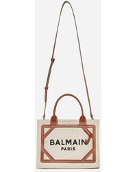 Balmain - B-army Shopper Small Canvas Bag - Lyst