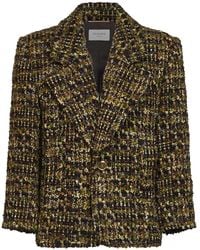 Saint Laurent - Khaki Wool Tweed Jacket - Lyst