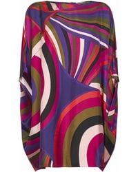 PUCCI - Iride Print Silk Short Caftan - Lyst