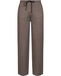 Hevò - Taupe Compact Knit Torre Mozza Sweatpants - Lyst