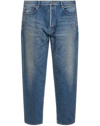 Saint Laurent - Cotton Denim Mick Long Jeans - Lyst