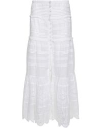 Isabel Marant - Marant Etoile Cotton And Lace Paoline Long Skirt - Lyst