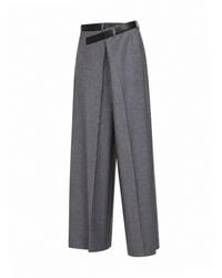 DARKPARK - Gaia Wool Wide-Leg Trousers With Belt - Lyst
